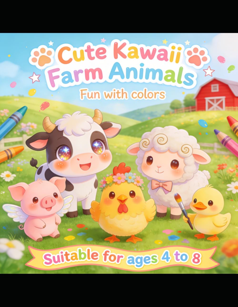 CUTE KAWAII FARM ANIAMALS: FUN WITH COLORS