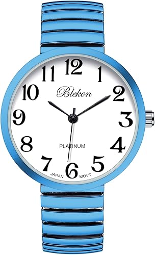 Miniatura 5 de Blekon Collections Nuevo Reloj de Moda con Correa Elástica de Tamaño Super Grande, Movimiento Japonés PC21J