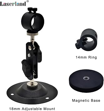 11-18mm Adjustable Stand Clamp Mount for Light Source Diode Module Flashlight or Torch with Magnetic Base