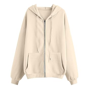 Sweatjacke Damen Mit Kapuze - Leichte Fleecejacke Mit Reißverschluss