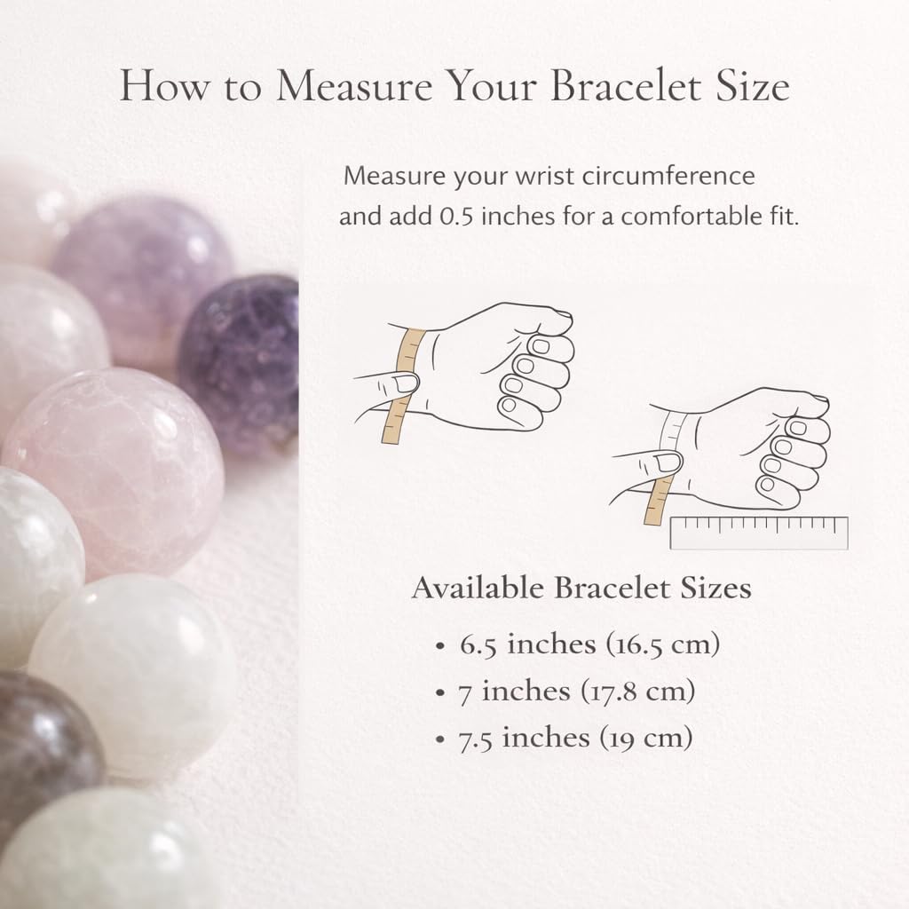TEJO Natural Stone Beaded Bracelet – Handmade Energy Healing Bracelet for Men & Women, Yoga Chakra Jewelry Gift
