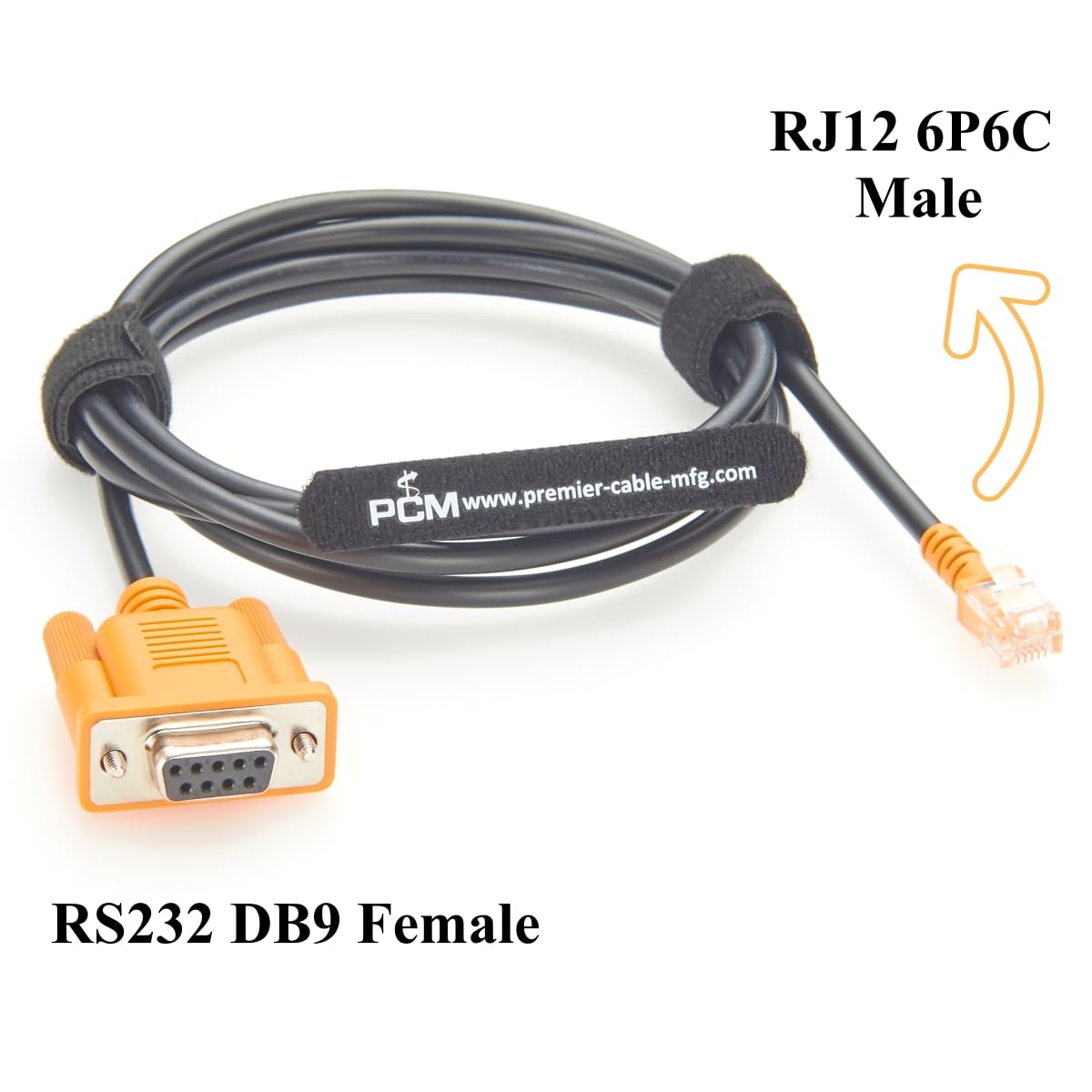 Programming Cable DB9 RS232 Female to RJ12 6P6C Male for AS-Interface Gateway/PLC Compatible with IFM E70320(1.55M)