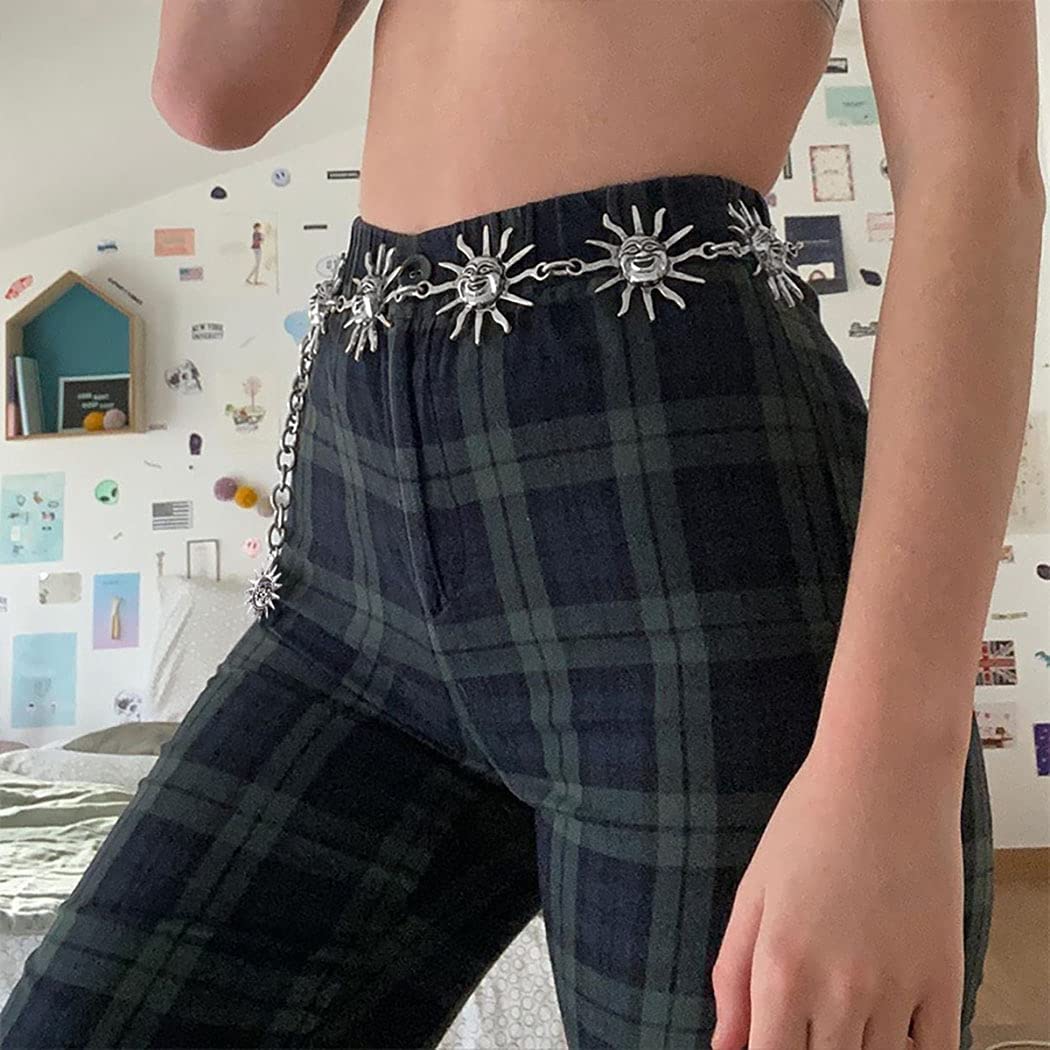 Navoky Moon Star Metal Waist Chain Sun Pendant Belly Belt Body Chains Jewelry Accessories for Women and Girls