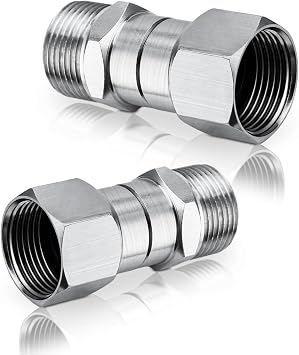 Pressure Washer Swivel Fittings, M22 14mm Thread, M22 14mm Male to Female Swivel Joint, Stainless Steel 360 Degree Connector for Pressure Washer Gun & Hose, 5000 PSI, 2 Pcs