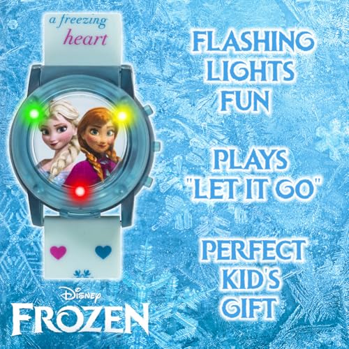 image for Accutime Disney Frozen Flashing Musical LCD Watch for Kids with Anna a