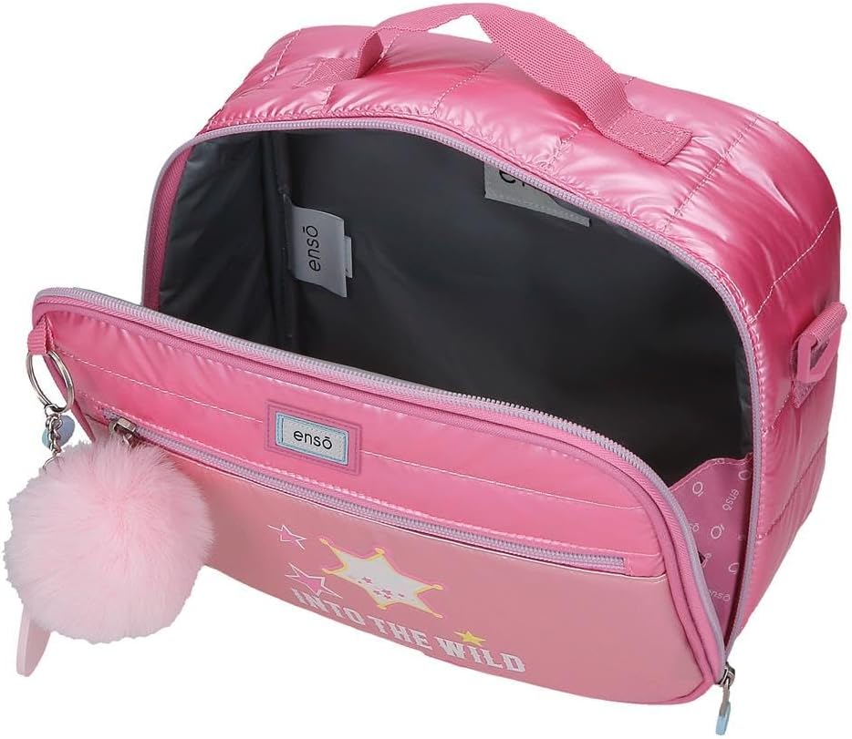 Enso Into The Wild Toiletry Bag and Shoulder Bags, Perfect for organizing, Multiple compartments, Pink, Pink, One Size, Shoulder bag