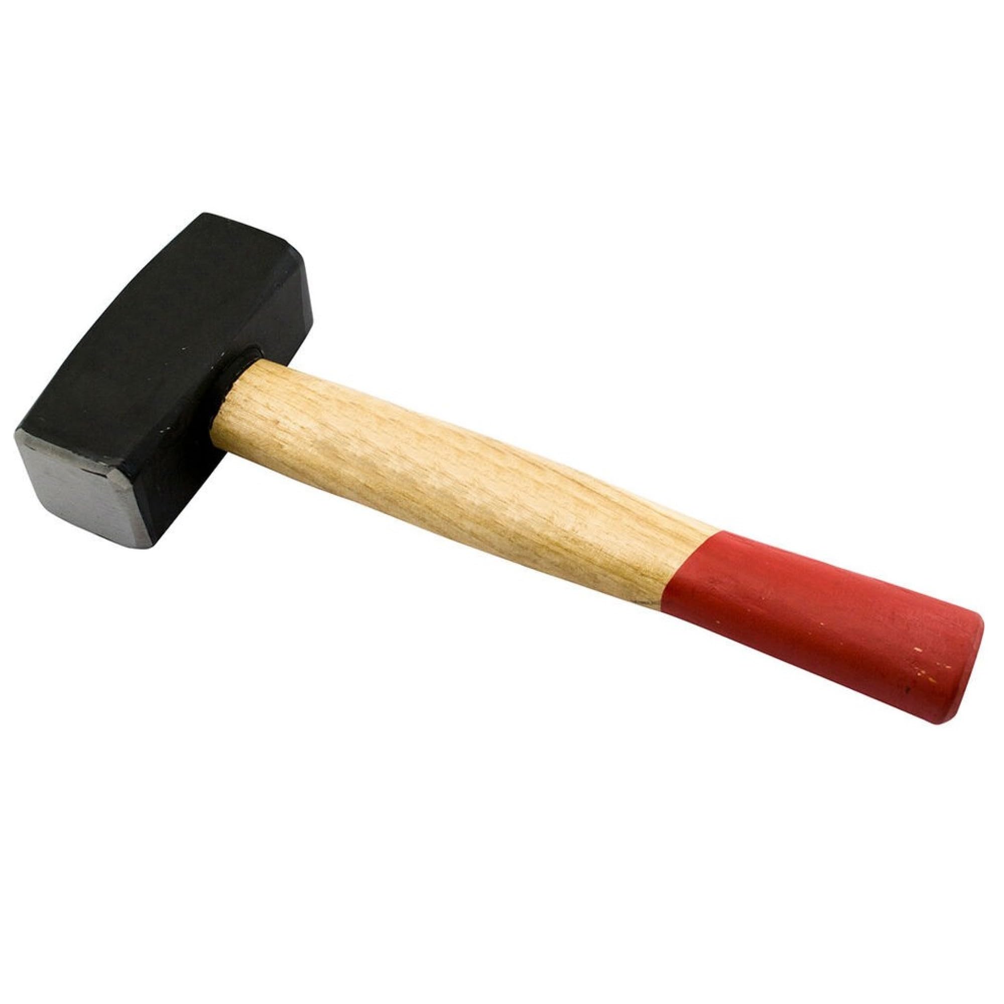 Wooden Handled 1.5KG Stoning Hammer DIY Hand Tool Comfortable Grip to Reduce Hand Fatigue, Workshop Builders Hammer