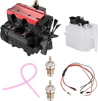 Aetheria SEMTO ST-NF2 DIY Mini Metal Engine, L2 Inline 2-Cylinder DIY Assembly Engine with Starter Kit