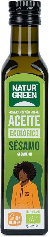 NaturGreen Aceite de Sésamo Bio de Primera Presión (502278), 250 Mililitros