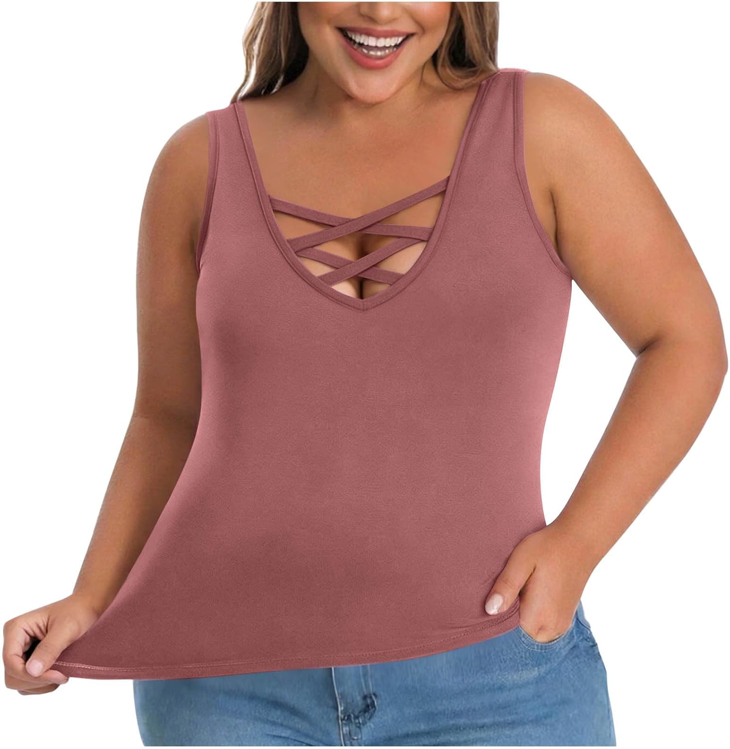 Womens Tank Tops with Built in Bra 2026 Plus Size Padded Camisole Shelf Bra Workout Yoga Shirt Casual Undershirt