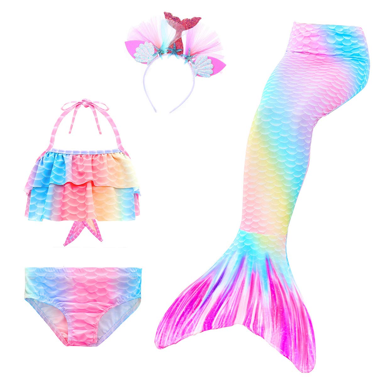 Buy Girls Swimsuit Mermaid Swimming Costume Girls Little Mermaid