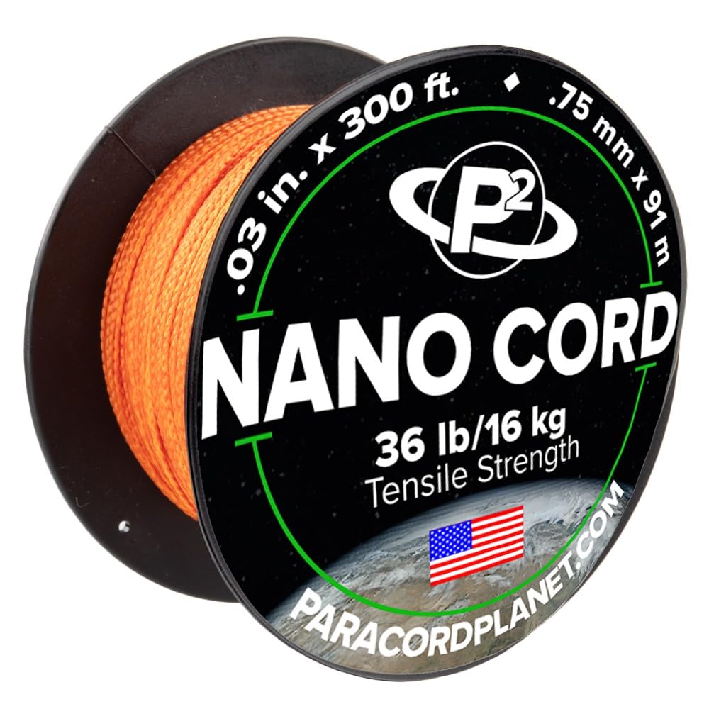 Paracord Planet Nano Cord –Lightweight Nylon Nano Paracord – Great for Arts & Crafts, Home Décor, Camping and More!