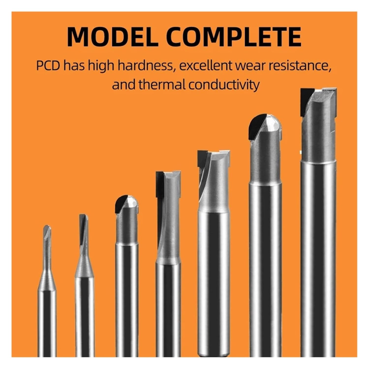 PCD Diamond Milling Cutter Chamfer Tool Carbon Brazing Fiberglass Zinc Alloys CNC Carbide Countersink Engraving Bits