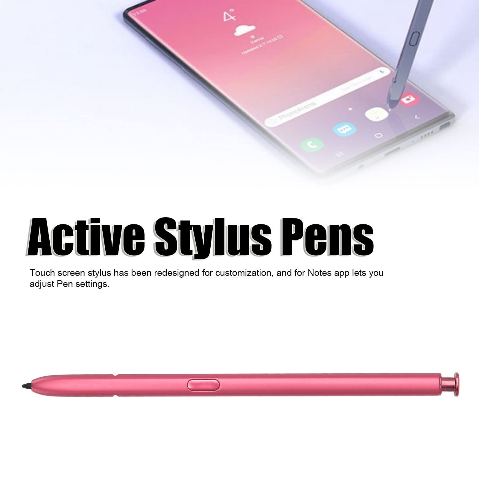 Septpenta Stylus Pens para Pantallas Táctiles, Stylus de Pantalla Táctil para Note10/Plus, Stylus Capacitivo de Alta Sensibilidad y Precisión, Diseño de Una Pieza, Gesto de Escritura Rápida(Rosa)