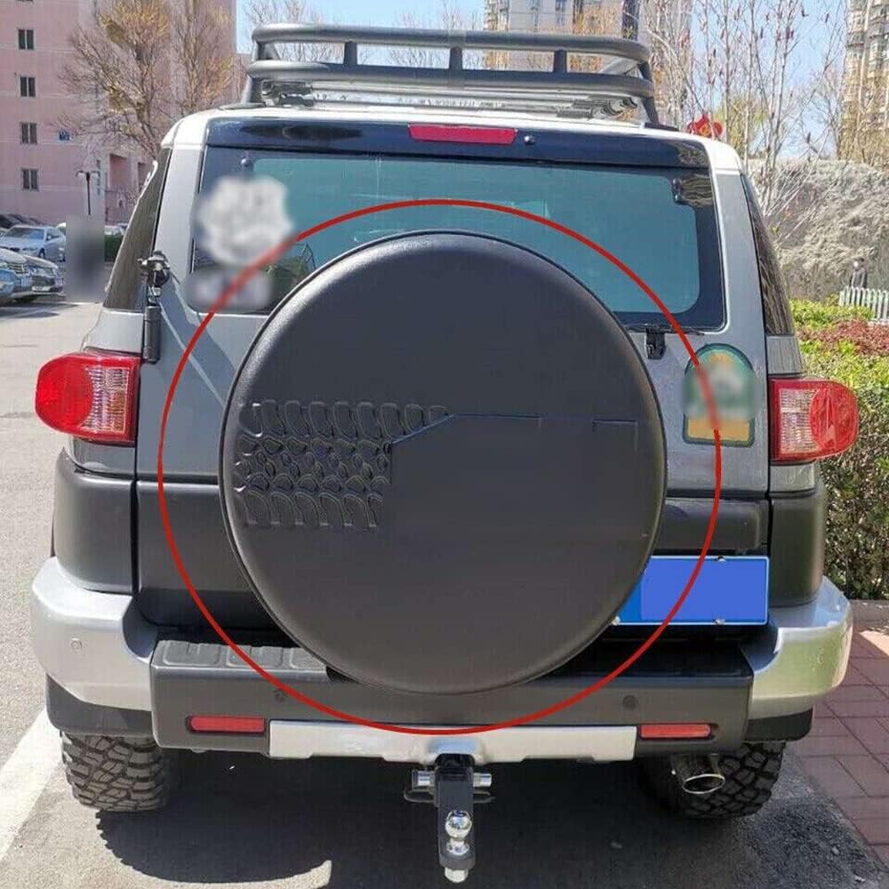 Black Spare Tyre Cover Fits for 20072022 Toyota FJ Cruiser Spare Tire