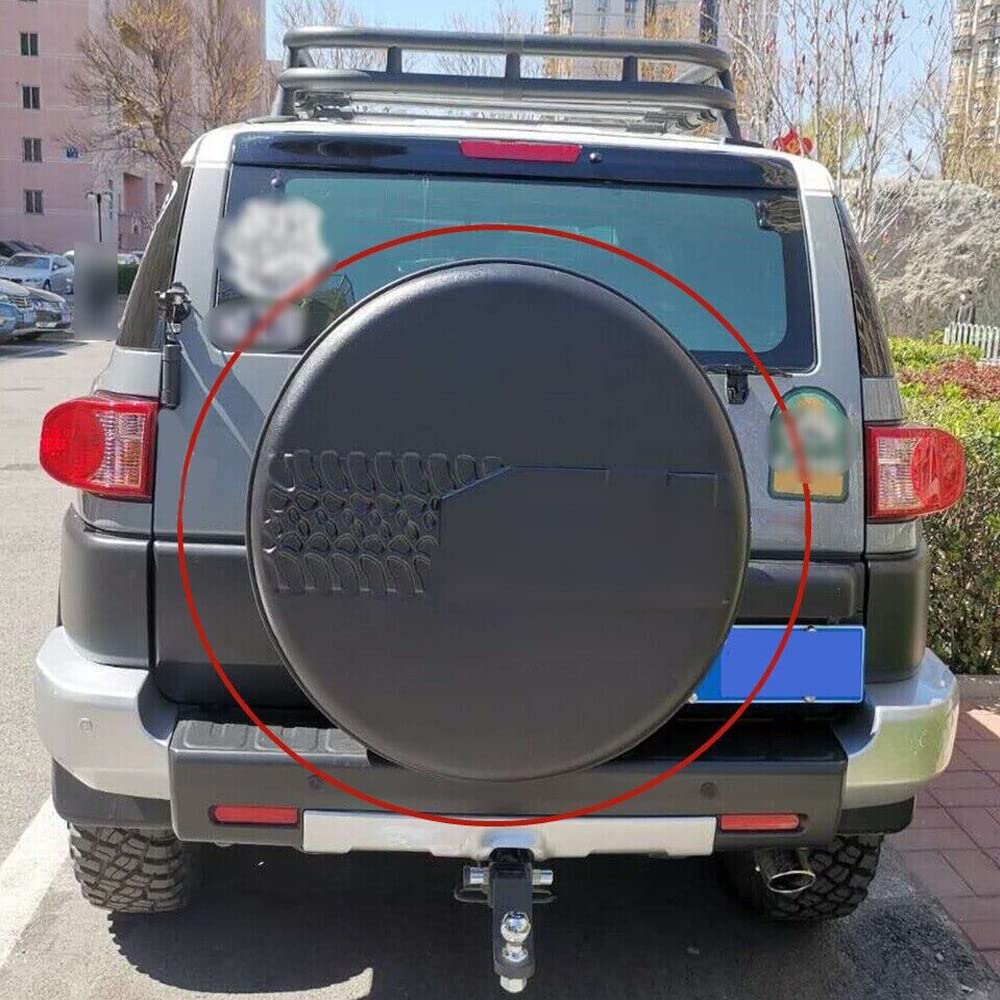 Czarny pokrowiec na oponę zapasową pasuje do 2007-2022 Toyota FJ Cruiser pokrowiec na oponę zapasową zestaw naprawczy
