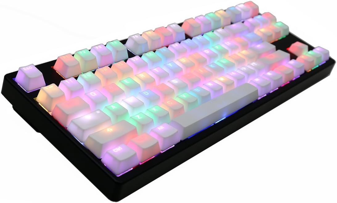 MK Disco White PBT (KBT Red) Keyboard