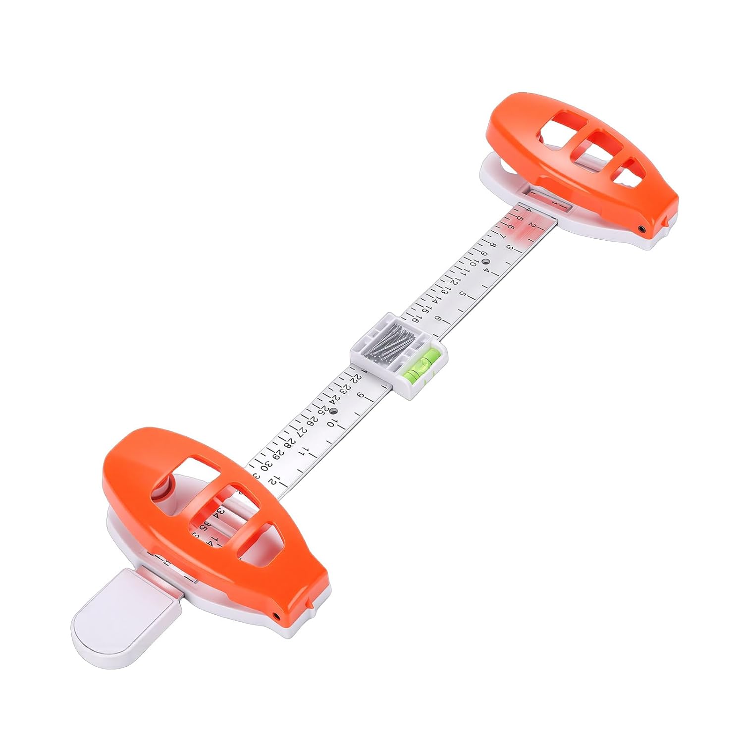 Fockety Picture Hanging Level Tool, Frame Positioning Tool with Built in Level for Accurate Wall Decoration, Sturdy ABS Material, Dual Function Design for Frames Mirrors Shelves