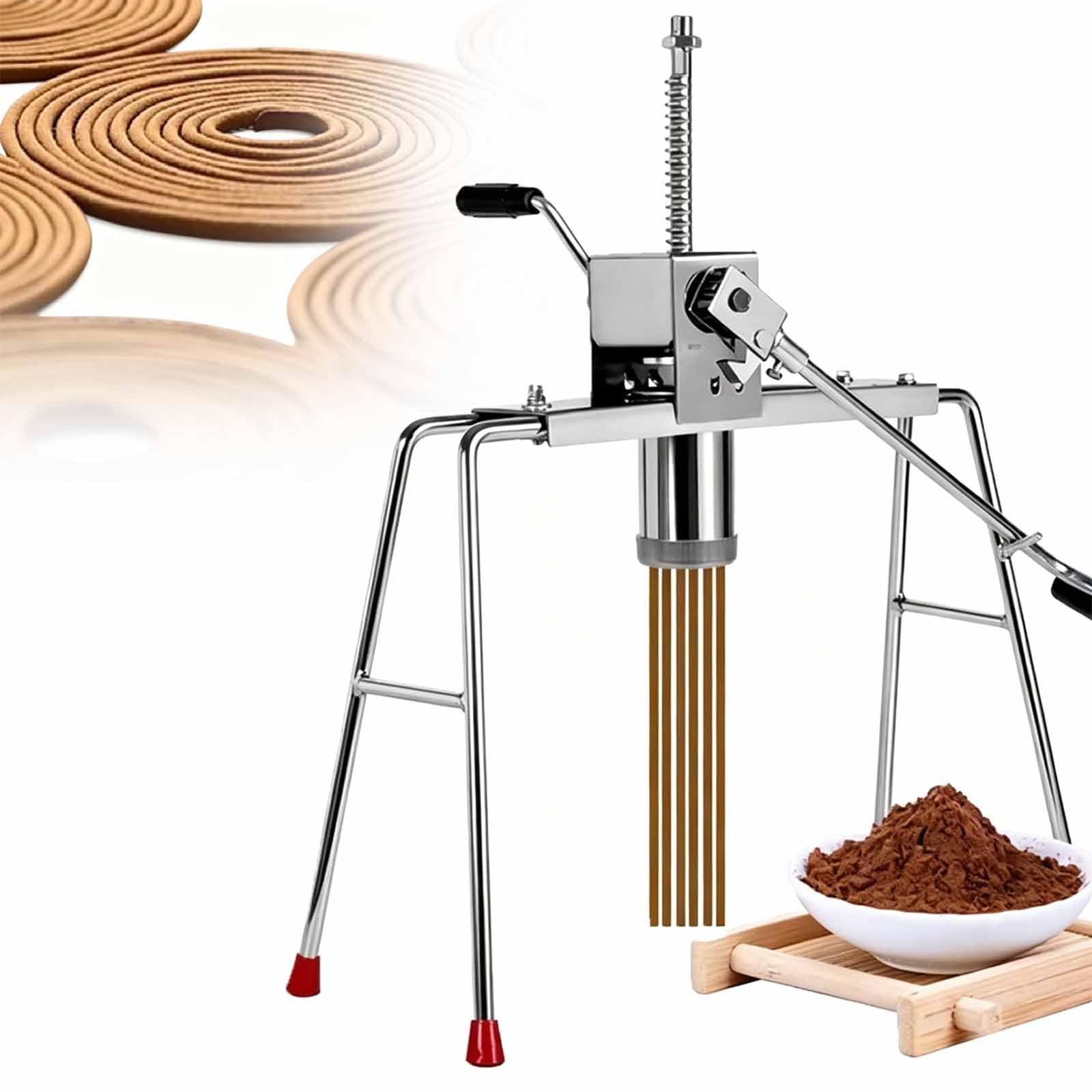 ERICAT Macchina Estrusore per Incenso Buddha, Macchina Manuale per La Produzione di Bastoncini di Incenso con Stampi da 1,5 Mm/2 Mm/2,5 Mm/3 Mm/3,5 Mm/5 Mm/6 Mm/8 Mm, Regolabile (48-57 Cm)