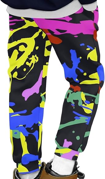 Cozeyat Childrens Ankle Length Pant with Pockets,High Elastic Athletic Sweatpants for Sports Jogger,Size 4-15T