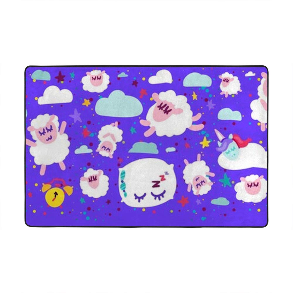 Tapis Nuages Lune Étoiles Violet protège les enfants du sol froid