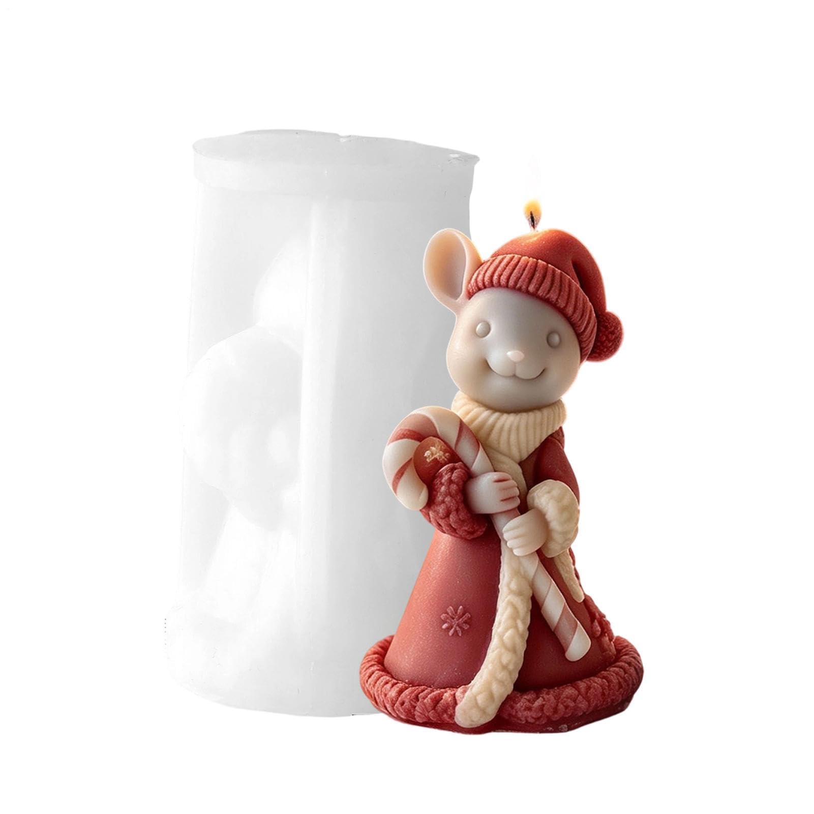 Weihnachtsseifenformen Maus Leichtes Lösen Antihaft Wiederverwendbar Guss | Silikonformen Für Harzgießen Weihnachten Für Gipsornament Heimdekoration Strumpffüller Party Feiertag Festival Neu J-5845
