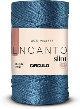 CIRCULO Encanto Slim Roll Yarn 100% Viscose - Luxury & Shine - Sport Weight Yarn - 262 yds, 3.52 oz - Color 2307 - Tide