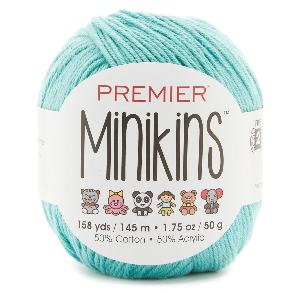 Premier Minikins Yarn-Seafoam hilo de algodón y acrílico de 50g