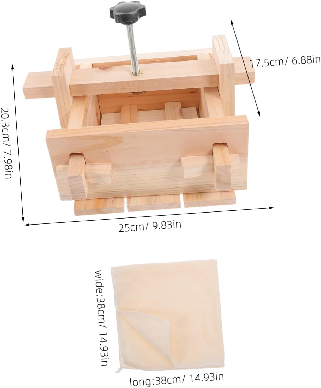 Small Tofu Mold Cheese Press with Cheesecloth for DIY Making