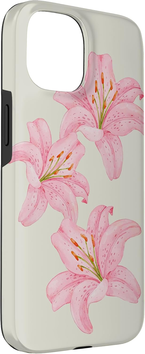 iPhone 15 Aesthetic Bloming Tiger Lily Summer Flower Collage Case