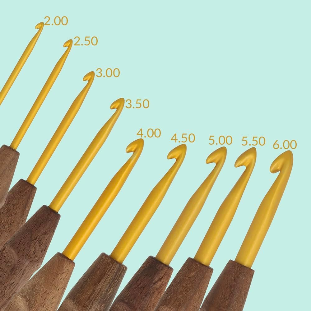 Addi Nature Walnut Gold Crochet Hook 16cm 2.50mm 1pc