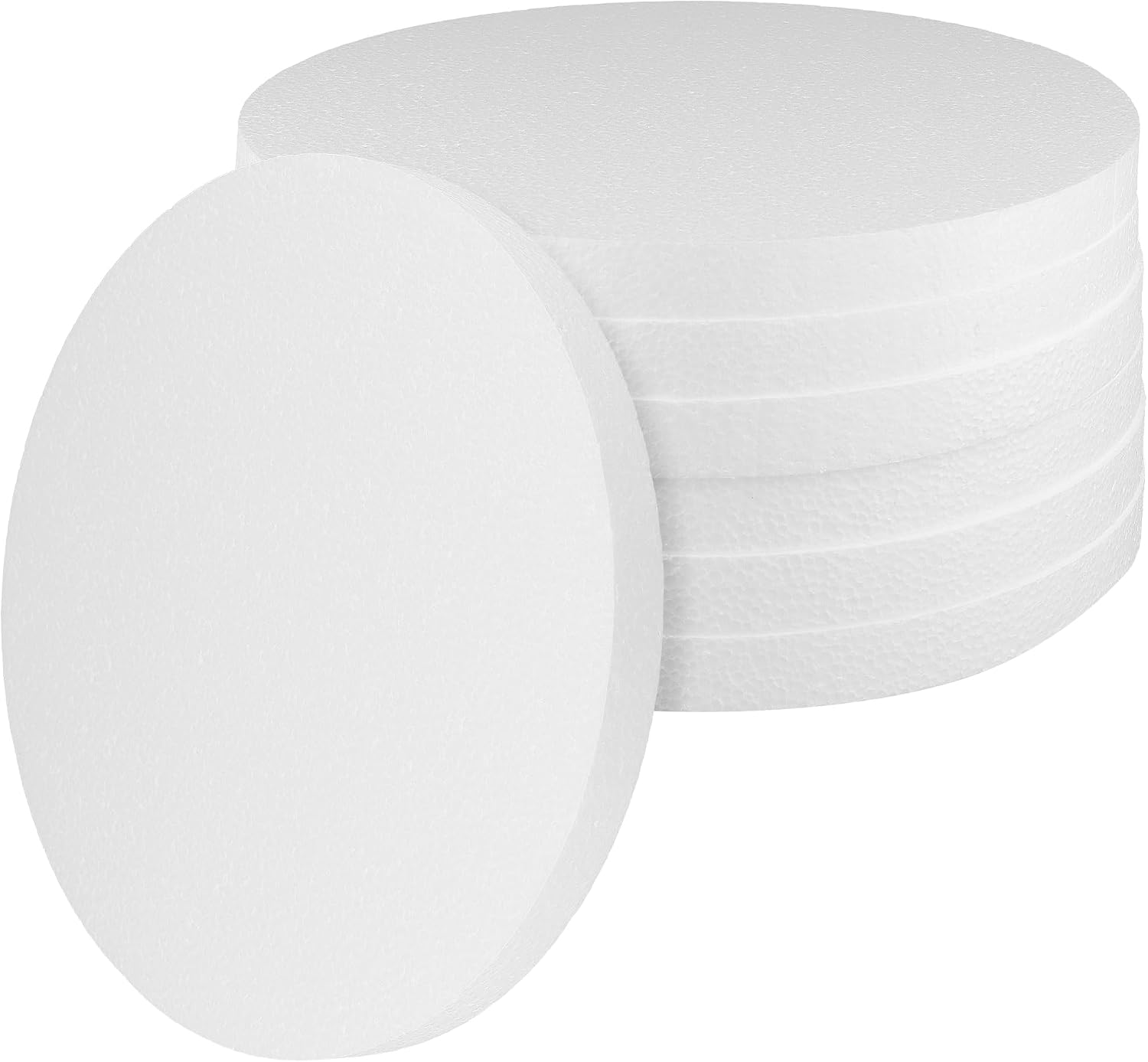 7 PCS 12 Inch Foam Circles for Crafts, 1 Inch Thick Round Polystyrene Foam Discs for DIY Projects, Cake Decorations, Wedding Holiday Christmas Crafts Making