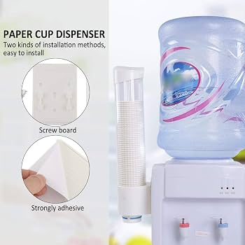 Niunion Dispenser per Bicchieri di Carta, Durable 60-80 Bicchieri Dispenser per Bicchieri di Carta e plastica Portabicchieri con Un Pulsante(Black