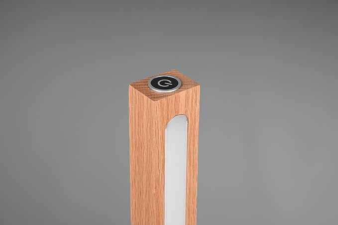 Trio Leuchten Trio Leuchten LED vloerlamp Bellari 426410130, hout natuur, metaal zwart mat, inclusief 20 Watt LED, touch dimmer, natuurlijk photo 3