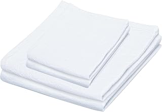 Flour Sack Kitchen Towels |Cotton Blank Towel | Tea Towel Crafting Embroidery for Spring Decor|Thick Absorbent Quick Dry | Baking Bread Proofing Linen Cover (White, 28"x28"-2 Pack & 18"x28"-2 Pack)