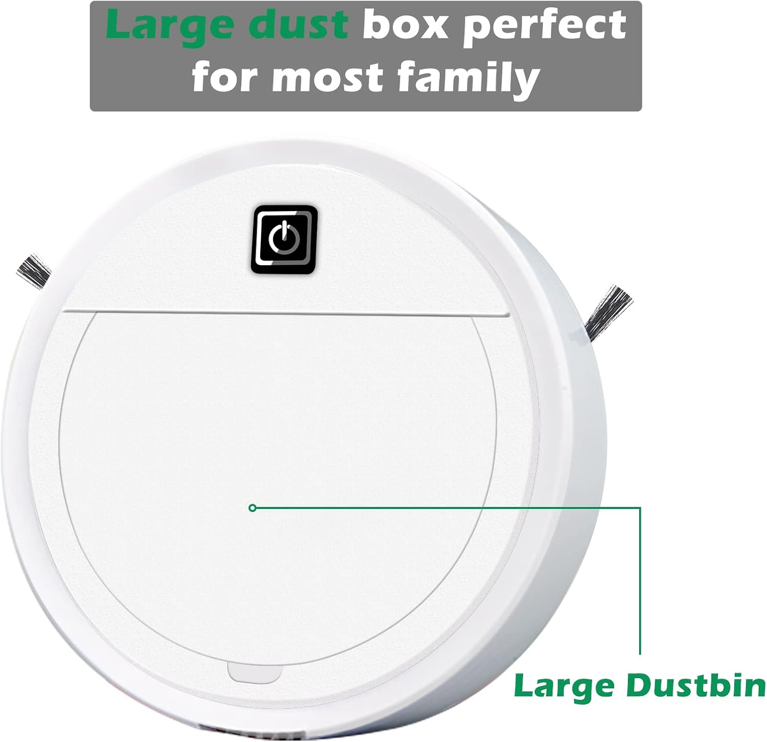 Robot Vacuum Cleaner - Upgraded 2-in-1 Super-Thin Quiet Robotic Vacuum Mop Combo, 1500Pa Suction, Good Pet Hair, Hard Floor, Low Pile Carpet, Up 90min Runtime,Ideal Multiple Room, White