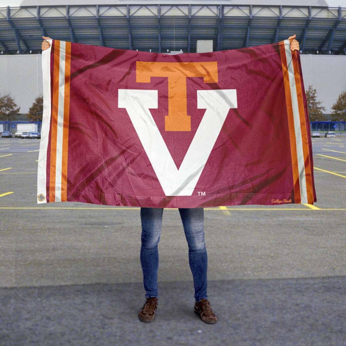 VA Tech Hokies Vintage Retro Throwback 3x5 Banner Flag