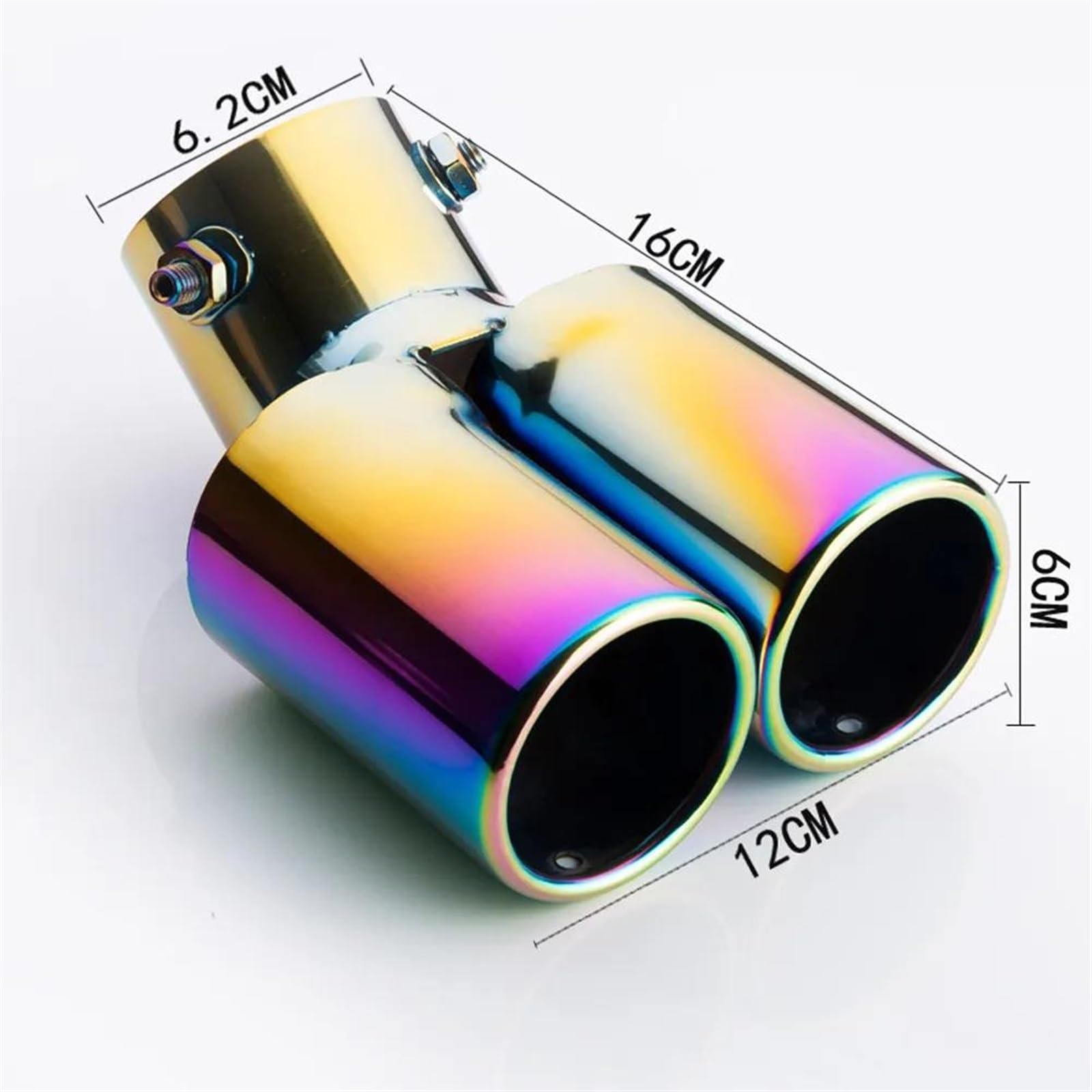 Auto Tubo Scarico Car Styling Universale Modifica Auto In Acciaio Inossidabile Doppio Tubo Scarico Marmitta Copertura Punta Car Styling
