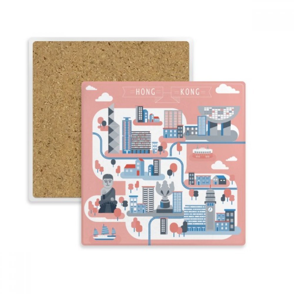 Dessous de verre Hong Kong fini les taches d'eau avec ce porte-tasse absorbant