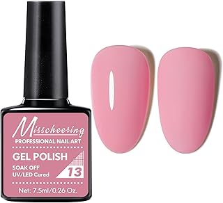 Pink Gel Nail Polish - Pink Nail Varnish Quick Dry Long Lasting Nail Paint Healthy Soak Off UV/LED Gel Nail Varnish DIY Spring Summer Gel Nail Gifts