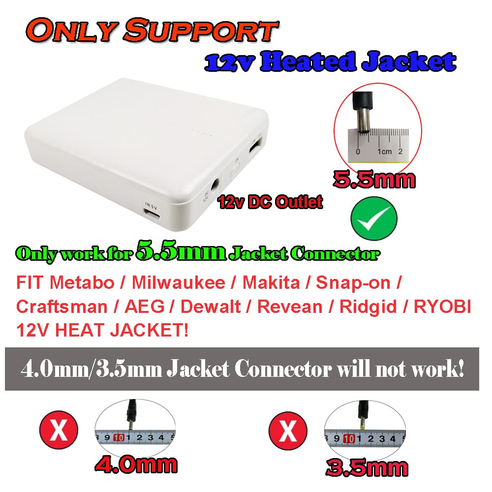 Smarkey 12v Heated Jacket Battery and 