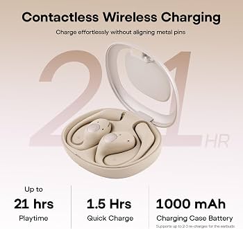 Linsoul Kiwi Ears Spark OWS Open Ear Wireless Earbuds, Bluetooth