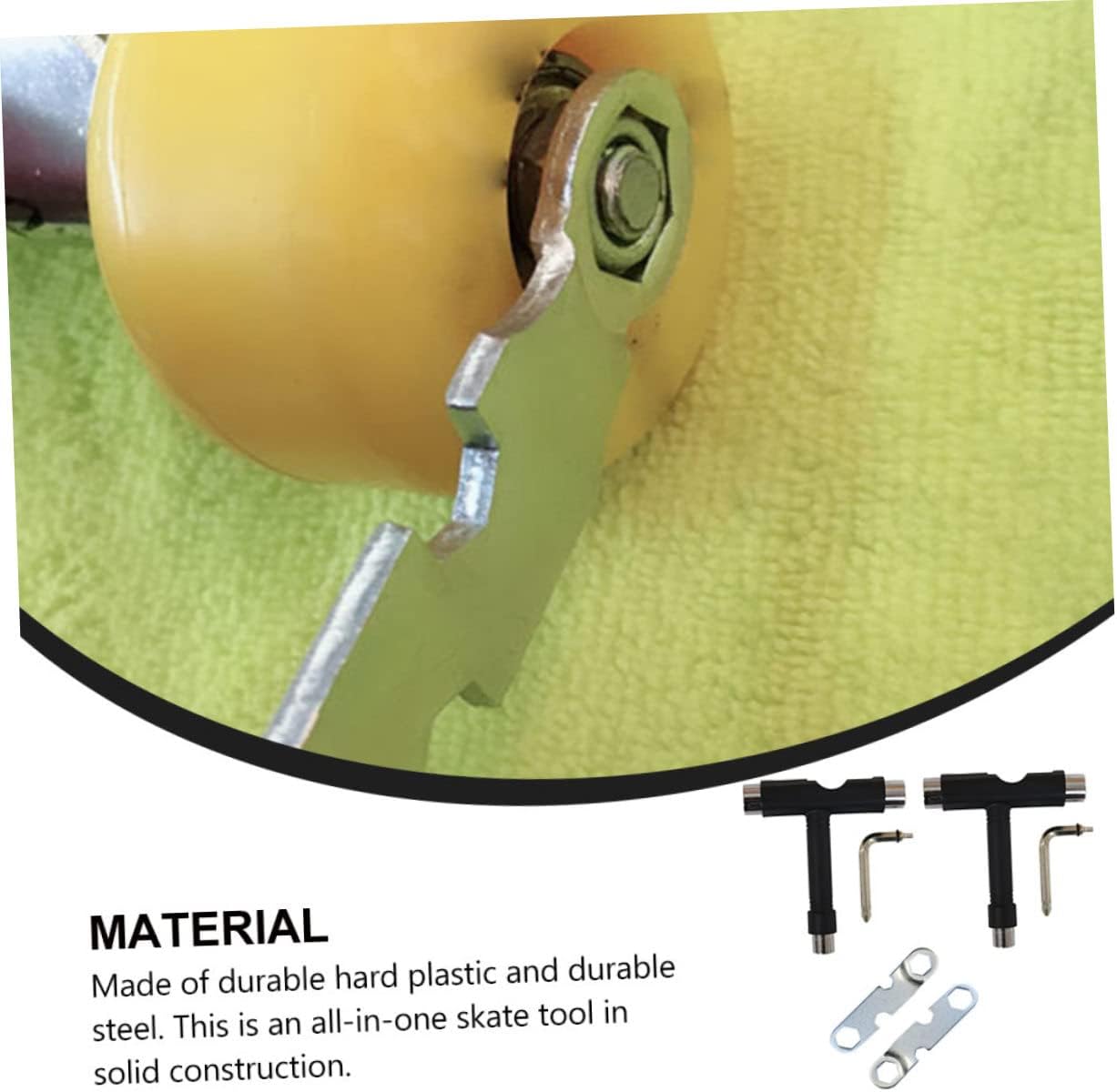 4pcs Portable Shaped Skateboard Tool Wrench and Spanner for Skateboard Maintenance Essential Skate Tools for Teens and Enthusiasts