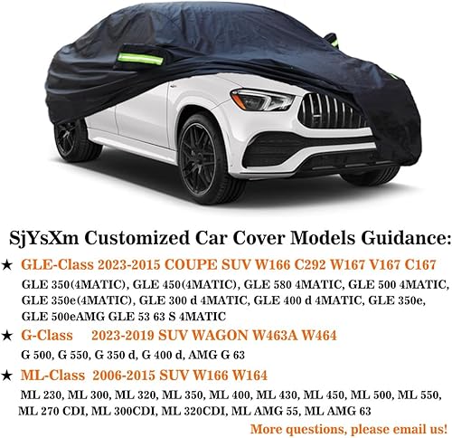 Miniatura 2 de Funda de automóvil compatible con Mercedes-Benz GLE Class (2015-2022) Clase ML (2006-2015) Clase G (2019-2022) AMG GLE G Coupe SUV, funda de