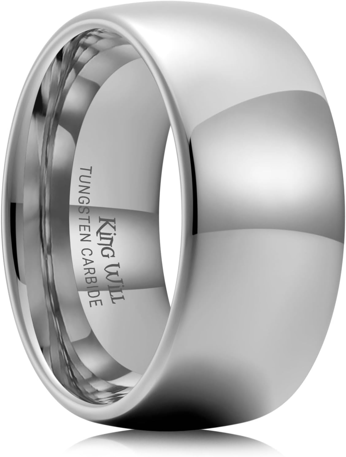 King Will Tungsten Carbide Wedding Band for Men Women Promise Rings for Couples Domed High Polish