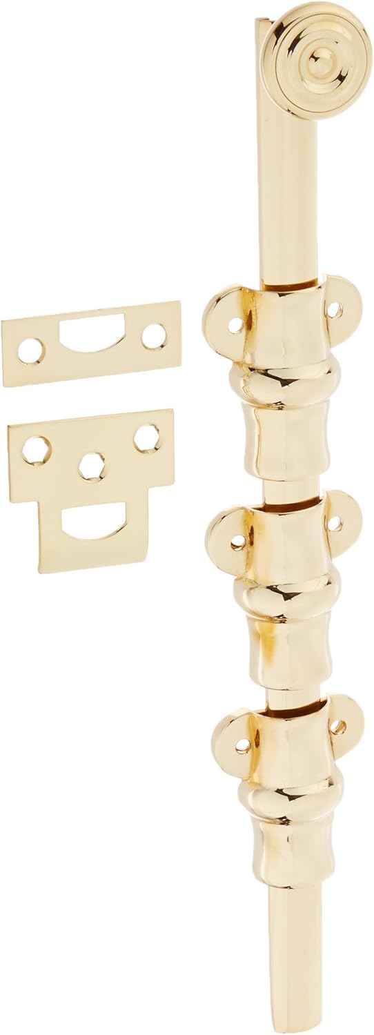 Baldwin 0381031 Surface Bolt, Unlacquered Bright Brass