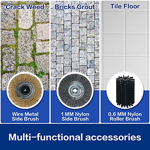 Sicenxtools Grout Cleaner For Tile Floors Grout Brush,Heavy Duty With Wire Surface Brush,Grout Cleaner Brush Safety Grout Scrubber,Moss,Weed Between Floor Tiles #TOP4
