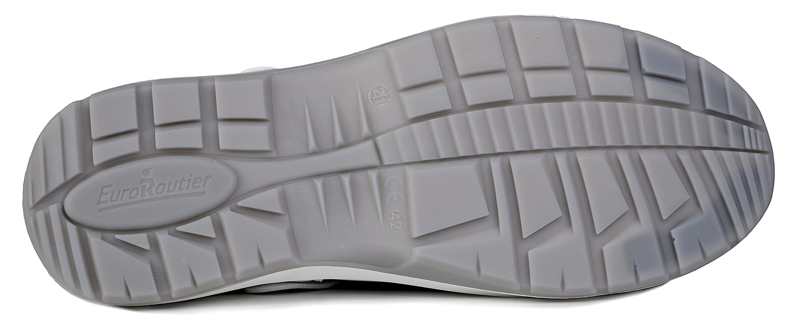 Zoccolo E-Chef Bianco, Ciabatta Antinfortunistica da Cuoco, Scarpe da Cuoco - Scarpe da Cucina EN ISO 20345:2011 SB A-E-WRU SRC