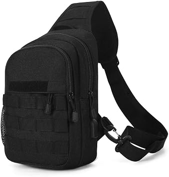 BAIGIO Mochila Cruzada Hombre Bolsa de Hombro Bandolera Mochila de Pecho  Estilo Militar Sling Mochila Frontal Bolso Messenger para Usar al Aire  Libre Camping Ciclismo Excursionismo (Negro) : Amazon.es: Deportes y aire