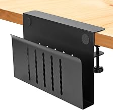 Laptop Desk Side Storage, Steel Organizer Under Desk Hanging Portable No Need Drilling Holes Tray Cables Desk Suitable For Home And Office